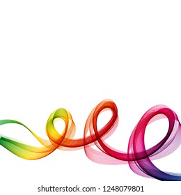 
Vector color wave on white background. Creative design element