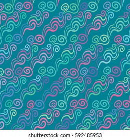 Vector color wavy pattern. Geometric background