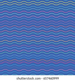 Vector color wavy  pattern. Geometric background