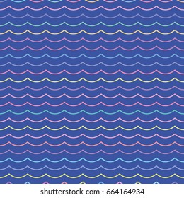 Vector color wavy pattern. Geometric background