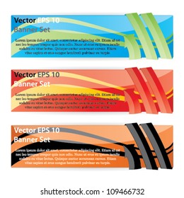 Vector color web banner set