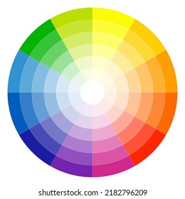 rueda de color aislada en fondo blanco