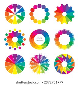 Vector color wheel theory with twelve colors