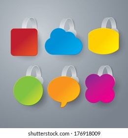 Vector color wobbler set  on gray background.