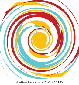 Vector color yellow, blue and red background of swirling creamy texture