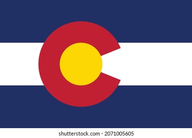 Vector Colorado State Flag With Clean Background