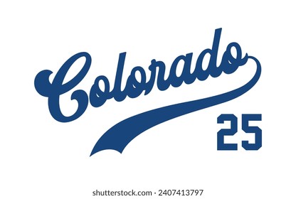Vector Colorado text typography design for tshirt hoodie baseball cap jacket and other uses vector