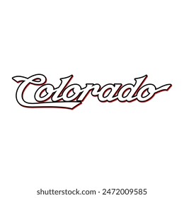 Vector Colorado text typography design for tshirt hoodie baseball cap jacket and other uses vector	