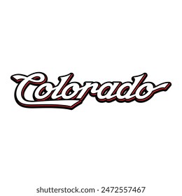 Vector Colorado text typography design for tshirt hoodie baseball cap jacket and other uses vector	