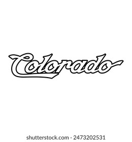 Vector Colorado text typography design for tshirt hoodie baseball cap jacket and other uses vector	