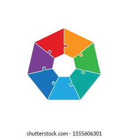 Vector colore infographics puzzle template for chart, diagram, web design, presentation, workflow layout. Business concept . Stock Vector illustration isolated on white background.