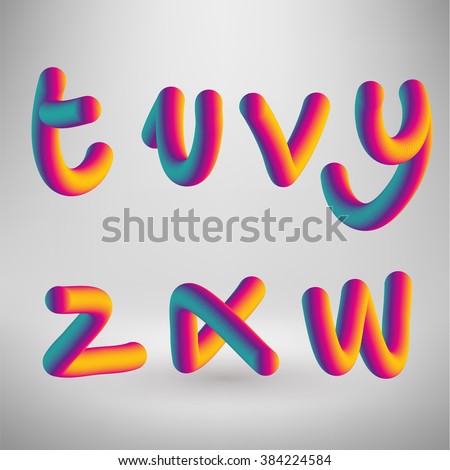 vector colored alphabet