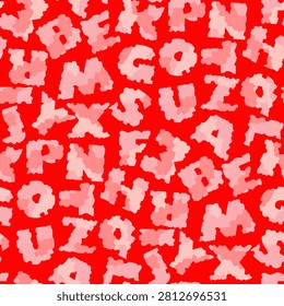 Vector - colored alphabeth seamless pattern.