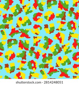 Vector - colored alphabeth seamless pattern.