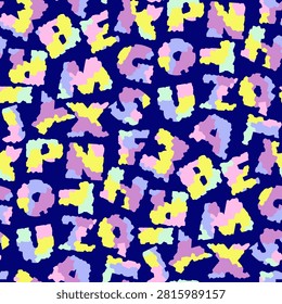 Vector - colored alphabeth seamless pattern.