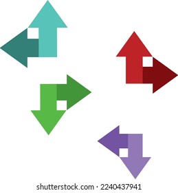 Vector colored arrows for general use.