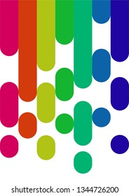 Vector colored background. Colored drops. Colored rain. Magazine cover. Template for cards, packaging, textiles and other uses.