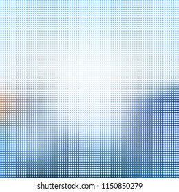 The vector colored background of halftone dotted vibrant texture.Sea tones