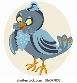 vector colored background with a little bird for your design
