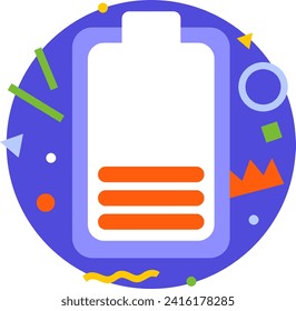 vector colored battery icon with a very nice design