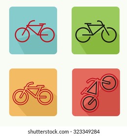 Vector of colored bike symbol or icon