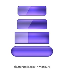 vector colored blank web buttons set - violet