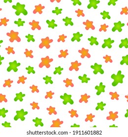 Vector colored blots, seamless rectangular  pattern, multi-colored spots,  drops . Seamless Pattern With Blots, Ink Splashes.