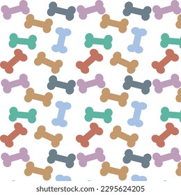 Vector, colored bones pattern for any print