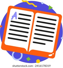 Vektorfarbiges Buchsymbol mit sehr schönem Design
