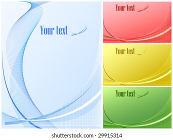 vector of colored business card set