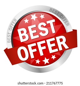 vector of colored button - best offer