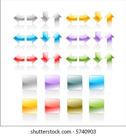 vector colored buttons