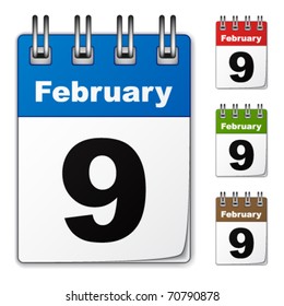 vector colored calendars