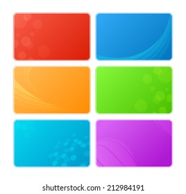 Vector colored cards - abstract backgrounds