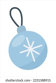 Vector colored christmas tree ball toy without black outline.	
