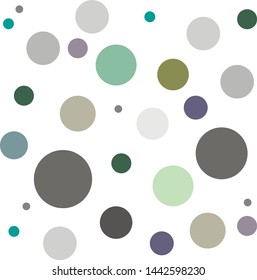 Vector colored circles of different sizes pastel color
