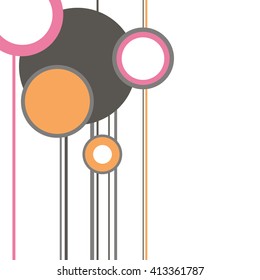 vector colored circles with lines at the bottom