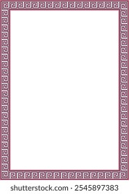 Vector colored classic Greek square ornament. Rectangle of Ancient Greece and Roman Empire. Byzantine painting of walls, floors and ceilings. Decoration of European palaces.
