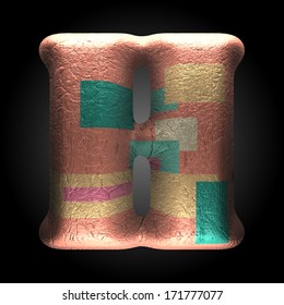 vector colored clay letter