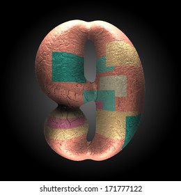 vector colored clay letter