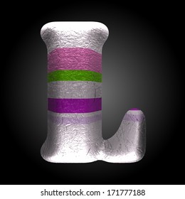 vector colored clay letter