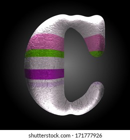 vector colored clay letter