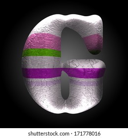 vector colored clay letter