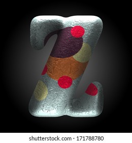 vector colored clay letter