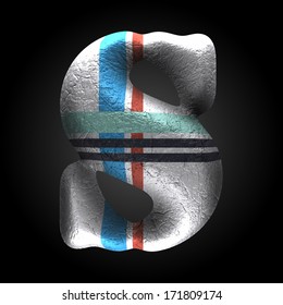 vector colored clay letter