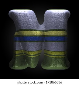 vector colored clay letter