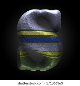 vector colored clay letter