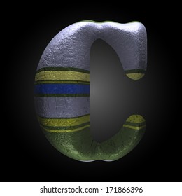 vector colored clay letter