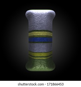 vector colored clay letter