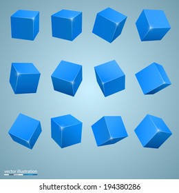 Vector colored cubes